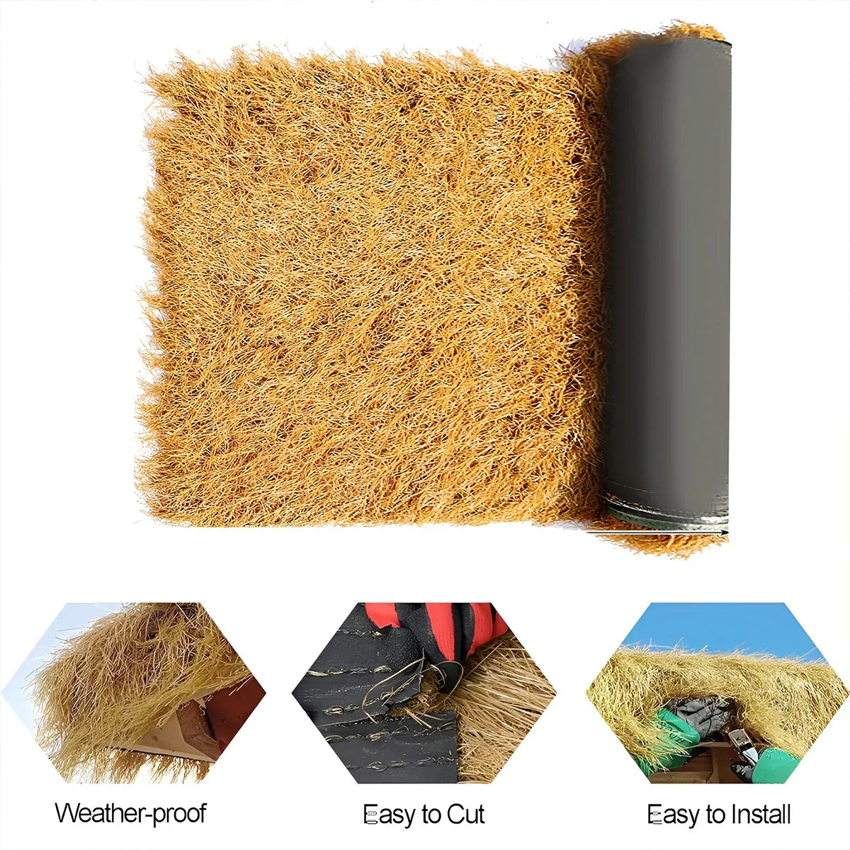 Artificial Thatch Roofing Simulation Straw for Garden Sheds Gazebos Cabins