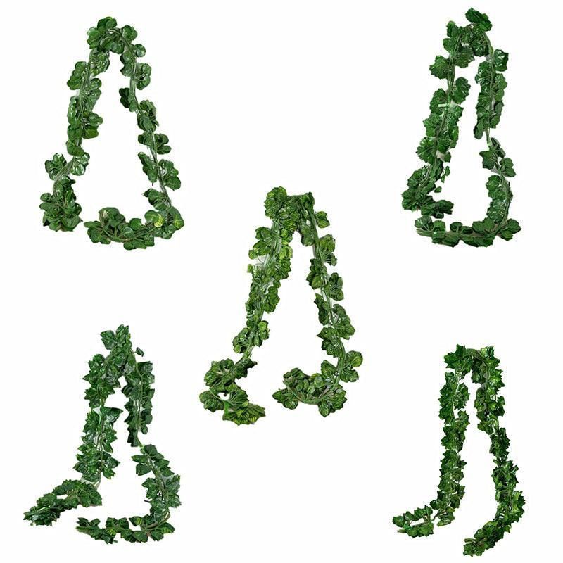12 X 2M Artificial Ivy Vine Fake Foliage Flower Hanging Leaf Garland Plant Party - Sweet Potato Leaves