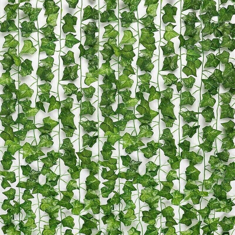 12 X 2M Artificial Ivy Vine Fake Foliage Flower Hanging Leaf Garland Plant Party - Sweet Potato Leaves