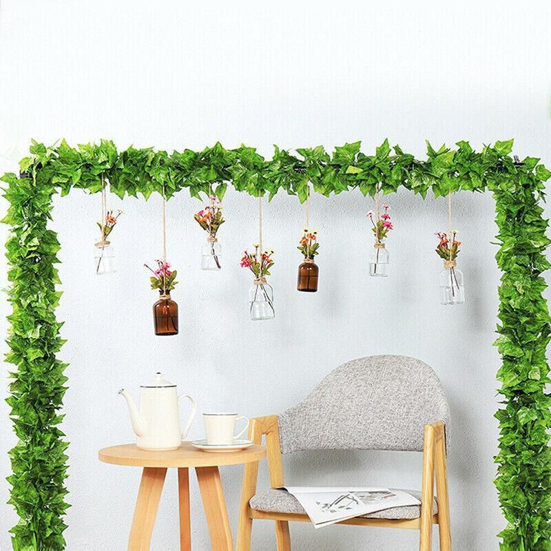 12 X 2M Artificial Ivy Vine Fake Foliage Flower Hanging Leaf Garland Plant Party - Sweet Potato Leaves
