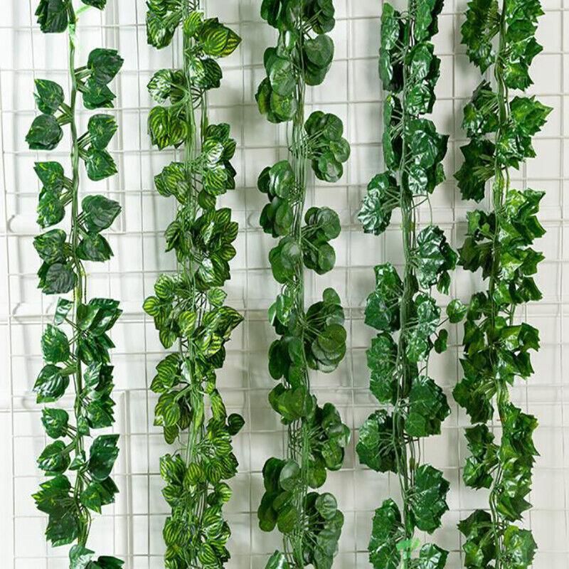 12 X 2M Artificial Ivy Vine Fake Foliage Flower Hanging Leaf Garland Plant Party - Sweet Potato Leaves