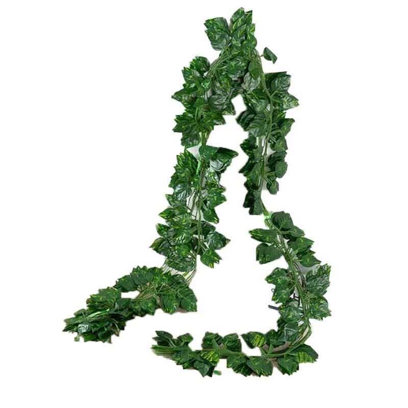 12 X 2M Artificial Ivy Vine Fake Foliage Flower Hanging Leaf Garland Plant Party - Scindapsus Leaves