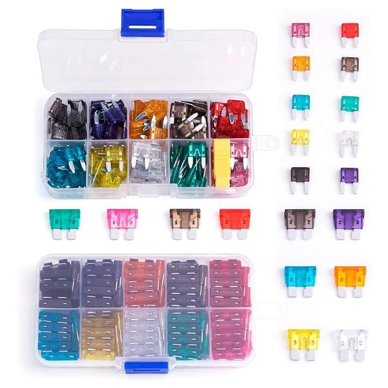 100PCS Standard Blade Auto Car Assorted Fuses Assortment Kits Sets 2A-35A With Box