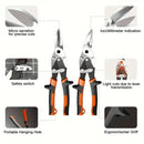 250mm Aviation Tin Snip Heavy Duty Metal Cutting Shears Industrial Scissors Tool - Right-curved sciss