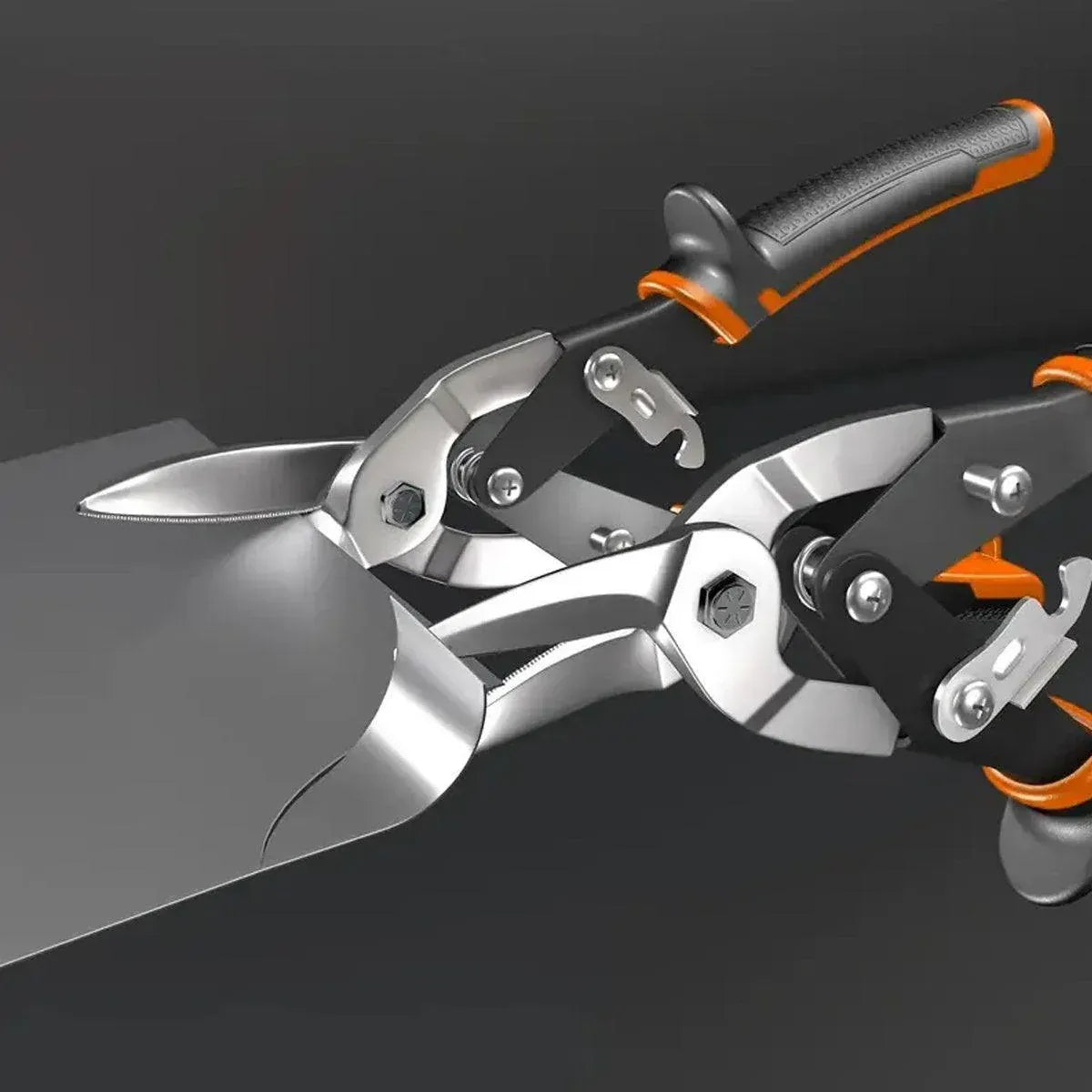 250mm Aviation Tin Snip Heavy Duty Metal Cutting Shears Industrial Scissors Tool - Straight scissors