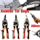 250mm Aviation Tin Snip Heavy Duty Metal Cutting Shears Industrial Scissors Tool - Straight scissors