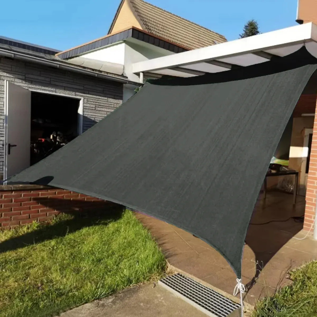 Waterproof Outdoor Shade Sail Garden Sun Canopy UV Protection Patio Awning Cloth - 3x5m Quadrilateral