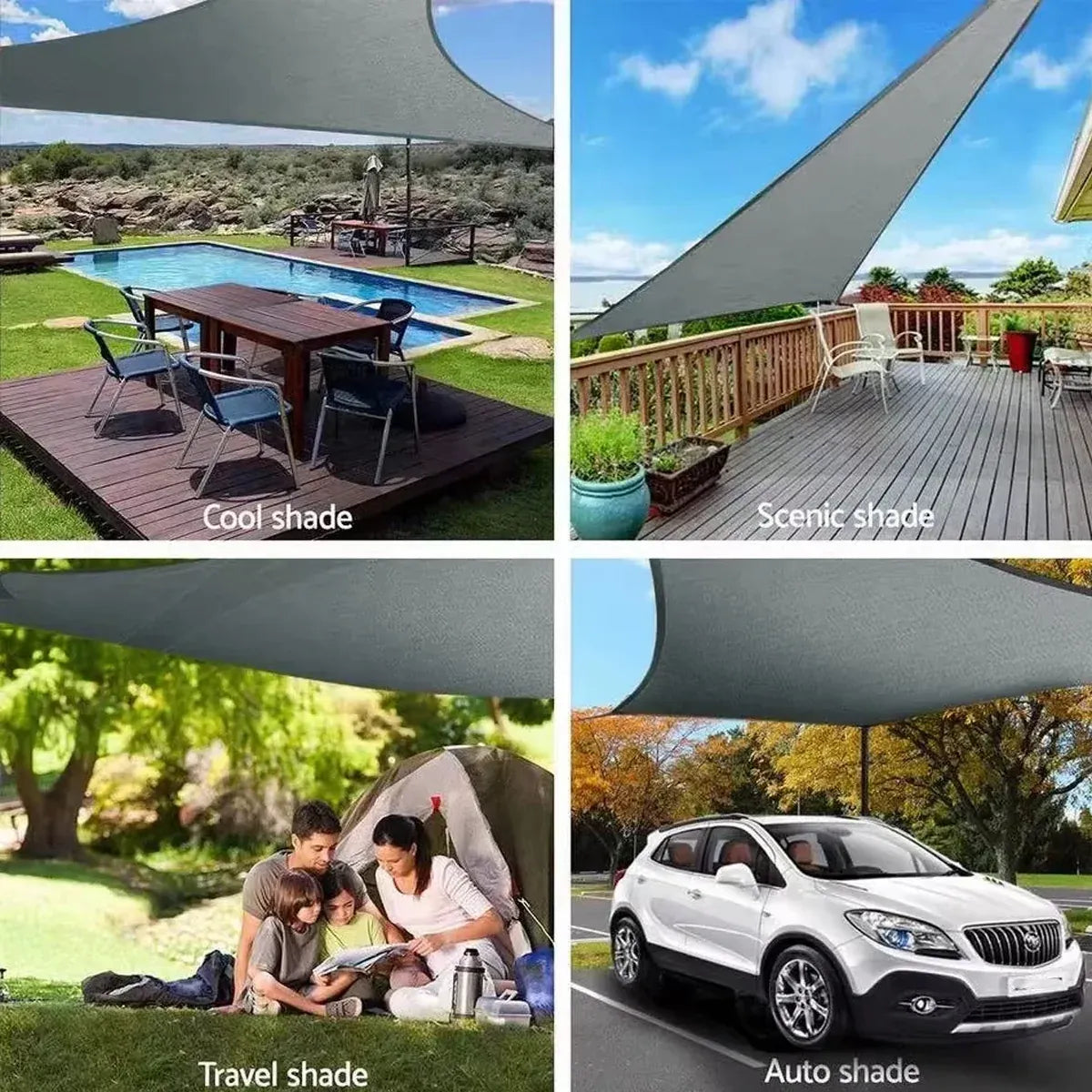 Waterproof Outdoor Shade Sail Garden Sun Canopy UV Protection Patio Awning Cloth - 3x5m Quadrilateral