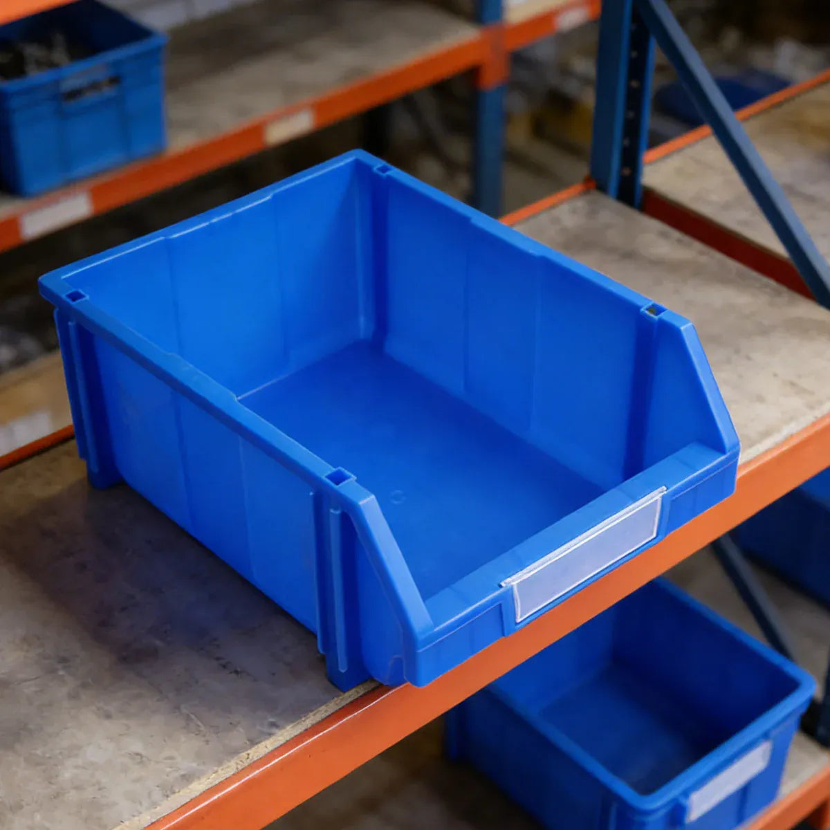 2 Pcs Thickened Slanted Plastic Storage Box for Screws Nuts Crafts Storage Use - Red