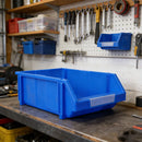 2 Pcs Thickened Slanted Plastic Storage Box for Screws Nuts Crafts Storage Use - Yellow