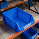 2 Pcs Thickened Slanted Plastic Storage Box for Screws Nuts Crafts Storage Use - Yellow