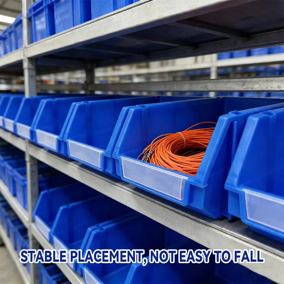 2PCS Thickened Slanted Plastic Storage Box for Screws Nuts Crafts Storage Use - Blue