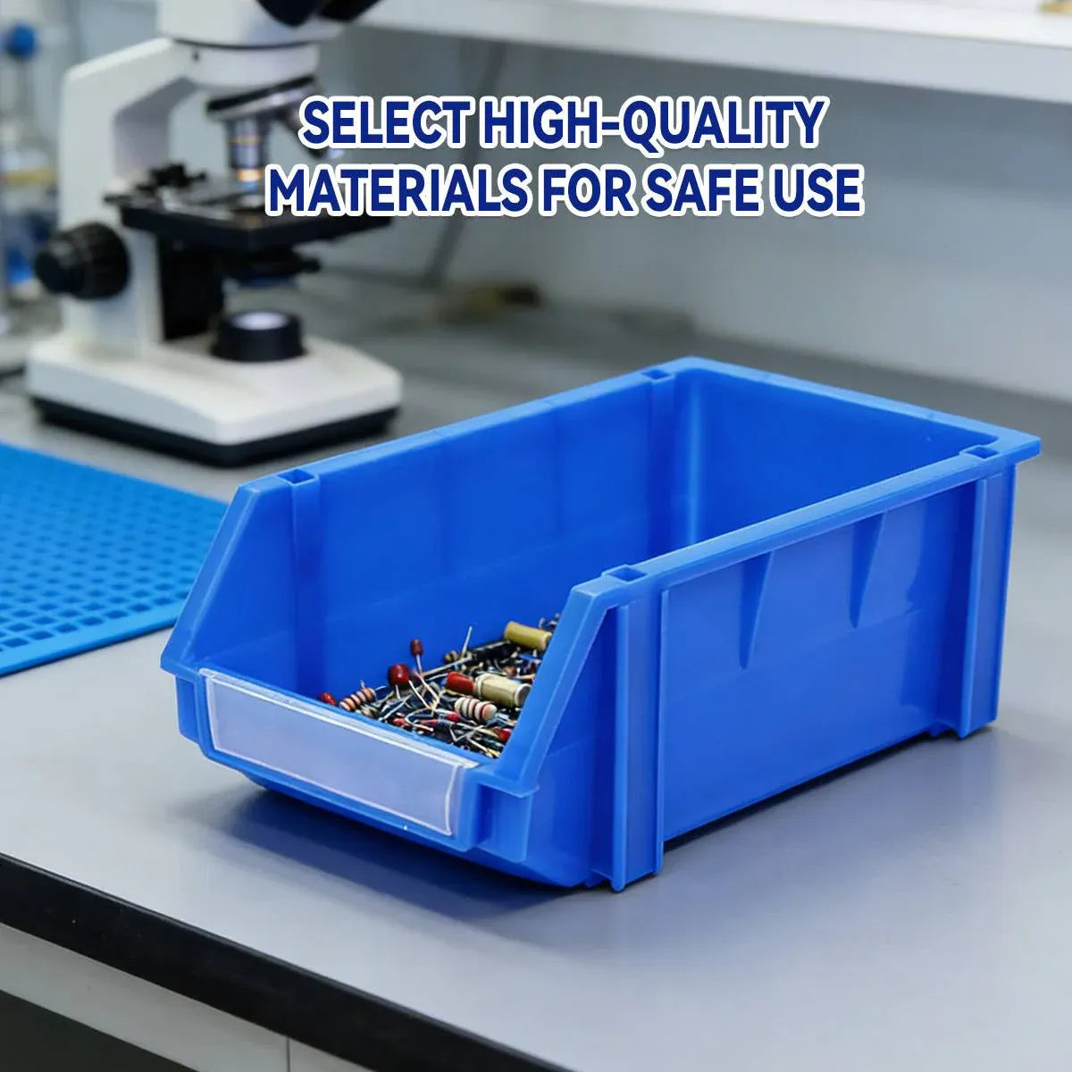 2PCS Thickened Slanted Plastic Storage Box for Screws Nuts Crafts Storage Use - Yellow