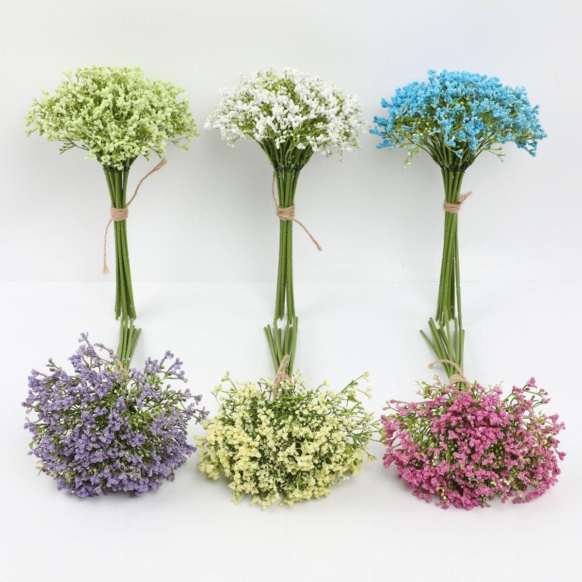 16pcs Artificial Foam Full Star Flowers Wedding Bouquet Home Decor Simulation - Yellow