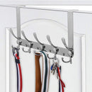 5 Hooks Behind Door Silver Door Hook Coat Hook Clothes Hook Storage Organizer
