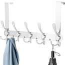 5 Hooks Behind Door Silver Door Hook Coat Hook Clothes Hook Storage Organizer