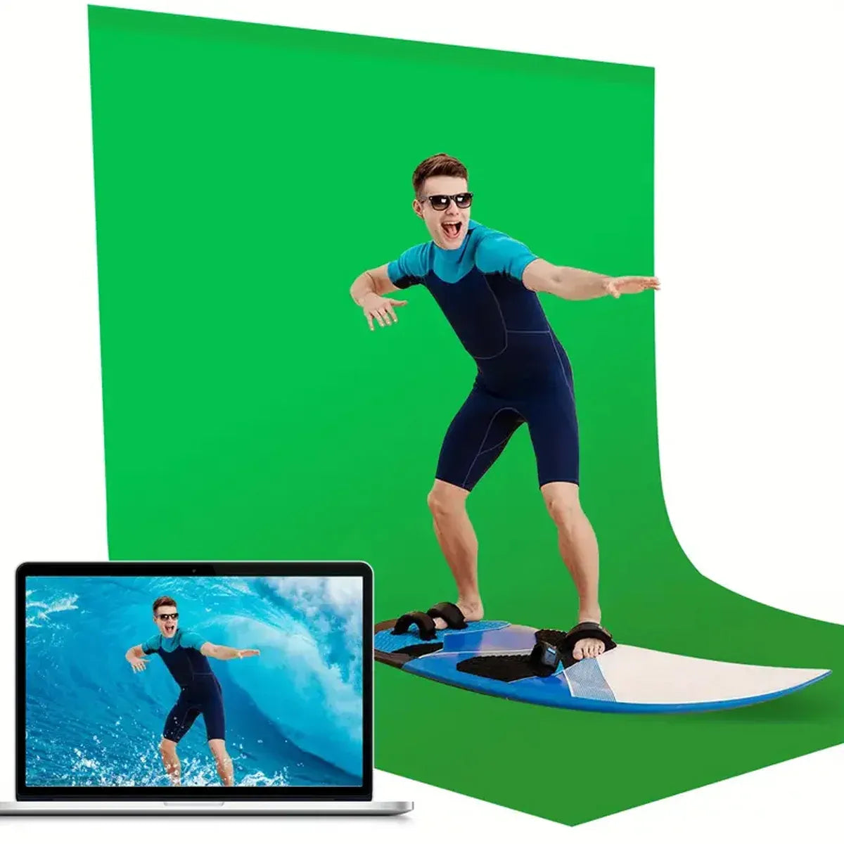 Professional Photography Background Cloth Wrinkle Resistant Durable Green/Black - Green