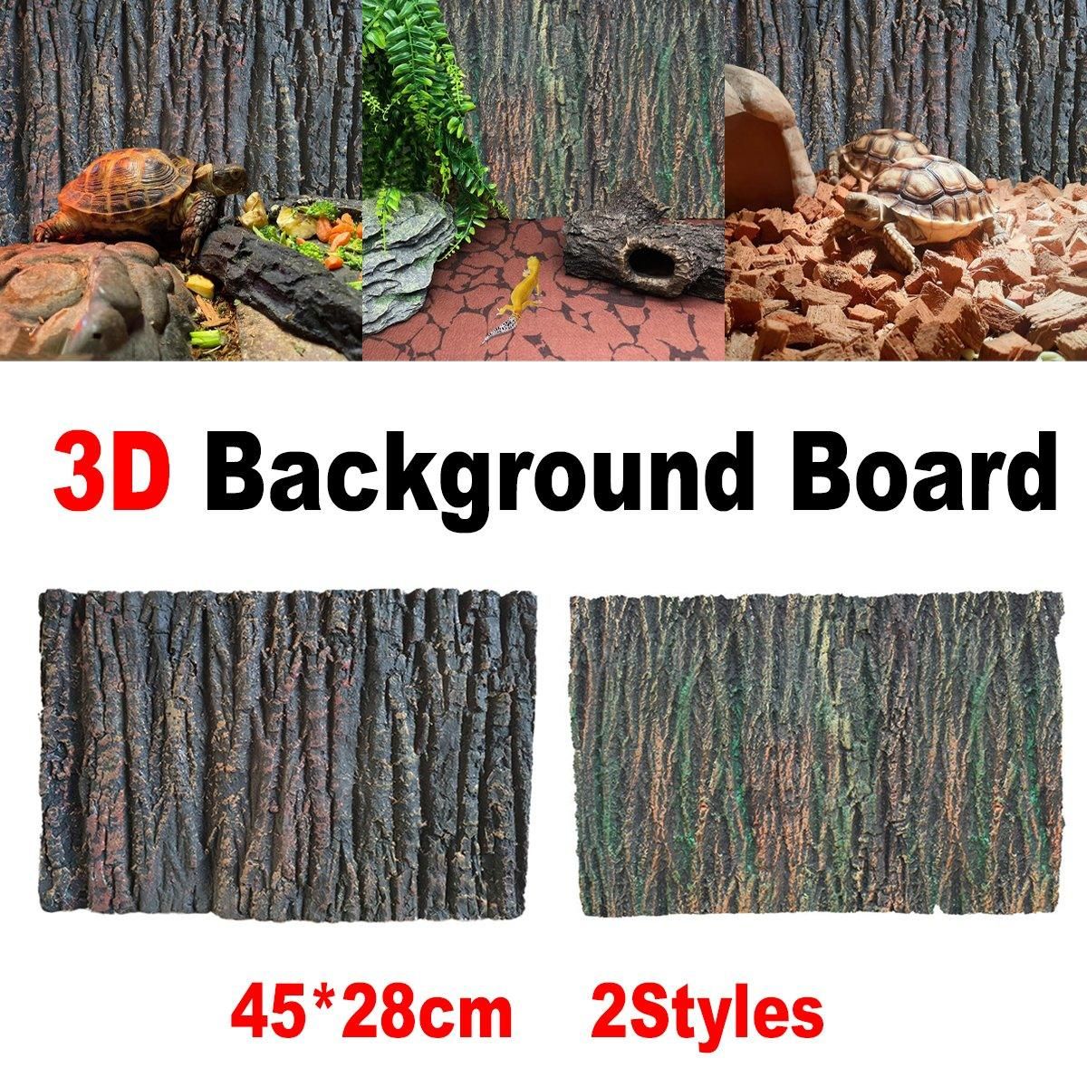 3D Reptile Box Background Plate Rock Stereoscopic Aquascape Tank Decoration - 2