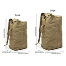 Large Capacity Travel Backpack for Men Outdoor Sports Bag Canvas Rucksack - Black-Big