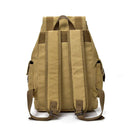 Unisex Retro Rucksack Large Capacity Travel Bag Leisure Backpack Schoolbag - Khaki