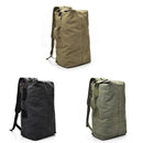 Large Capacity Travel Backpack for Men Outdoor Sports Bag Canvas Rucksack - Khaki-Small