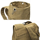 Large Capacity Travel Backpack for Men Outdoor Sports Bag Canvas Rucksack - Khaki-Small
