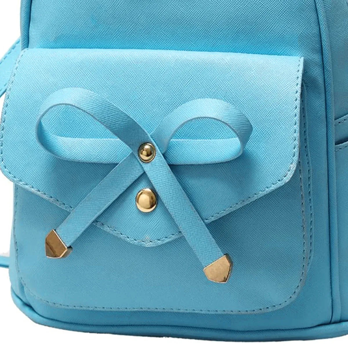 Blue Butterfly Shoulder Bag Student Schoolbag Backpack Travel Tote for Girls