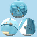 Blue Butterfly Shoulder Bag Student Schoolbag Backpack Travel Tote for Girls