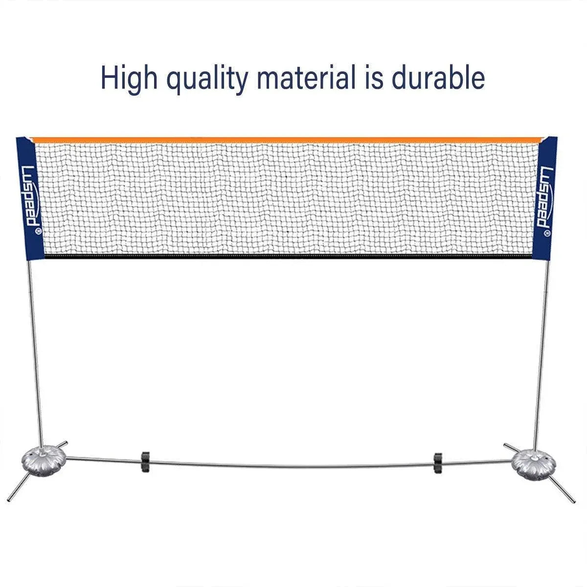 Portable Outdoor Badminton Net Set Easy Setup Adjustable Height Sports Equipment - 3.1M