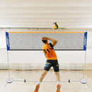 Portable Outdoor Badminton Net Set Easy Setup Adjustable Height Sports Equipment - 4.1M
