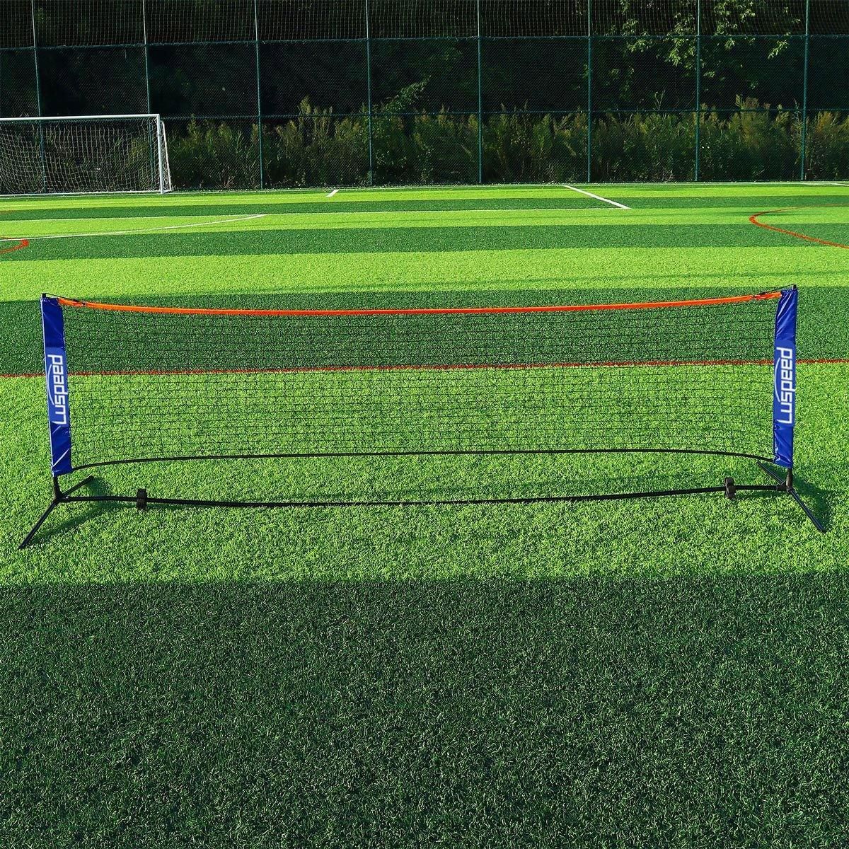 Portable Outdoor Badminton Net Set Easy Setup Adjustable Height Sports Equipment - 4.1M