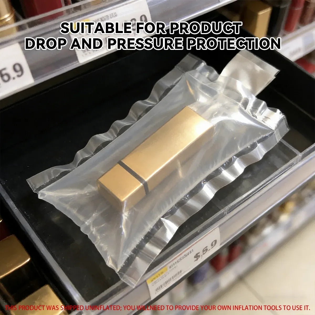 100PCS Lipstick Inflatable Bag Protective Packaging Clear Shockproof - 15x15cm
