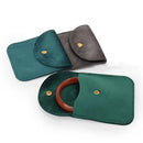 10pcs Velvet Jewelry Pouch Button Closure Thick Soft Ring Necklace Storage Bag - Rose Red