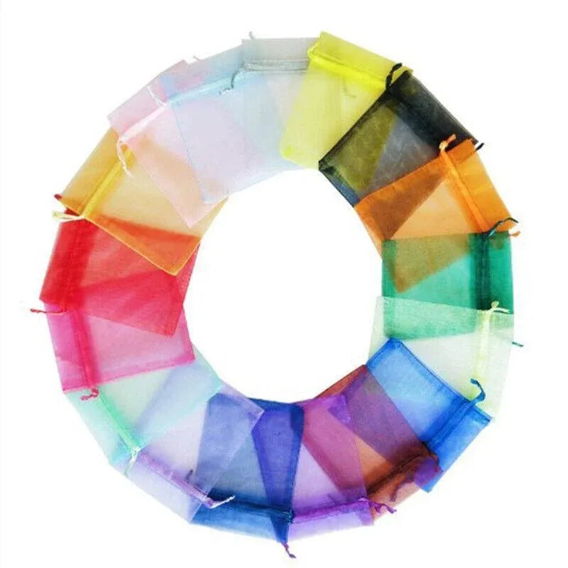 Organza Bag Sheer Bags Jewellery Wedding Candy Packaging Sheer Bags 13*18 cm - Grey