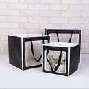 20PCS Open Window for Flower Doll Wedding Gift Transparent Square Packaging Bag - Pink 15-15-15cm
