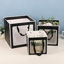 20PCS Open Window for Flower Doll Wedding Gift Transparent Square Packaging Bag - Pink 15-15-15cm