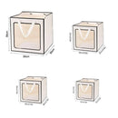 20PCS Open Window for Flower Doll Wedding Gift Transparent Square Packaging Bag - Pink 15-15-15cm