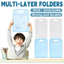 2pc 13-Pocket A4 File Storage Bag Large Capacity Document Organiser