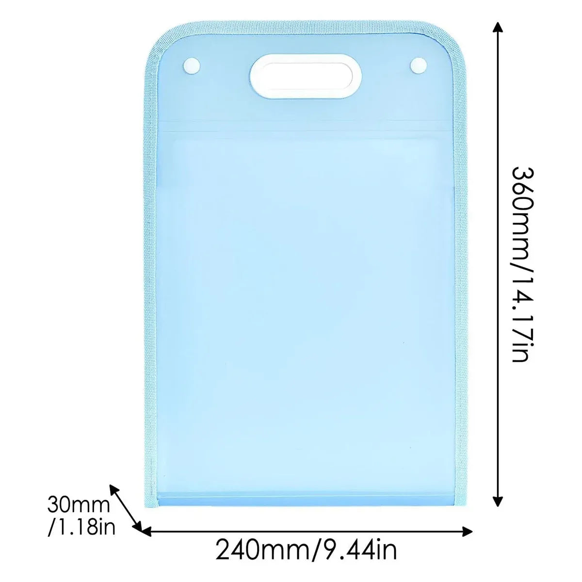2pc 13-Pocket A4 File Storage Bag Large Capacity Document Organiser