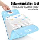 2pc 13-Pocket A4 File Storage Bag Large Capacity Document Organiser
