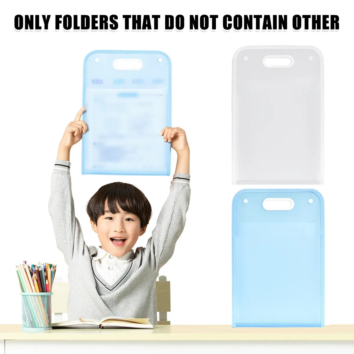 2pc 13-Pocket A4 File Storage Bag Large Capacity Document Organiser