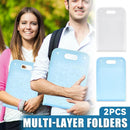 2pc 13-Pocket A4 File Storage Bag Large Capacity Document Organiser