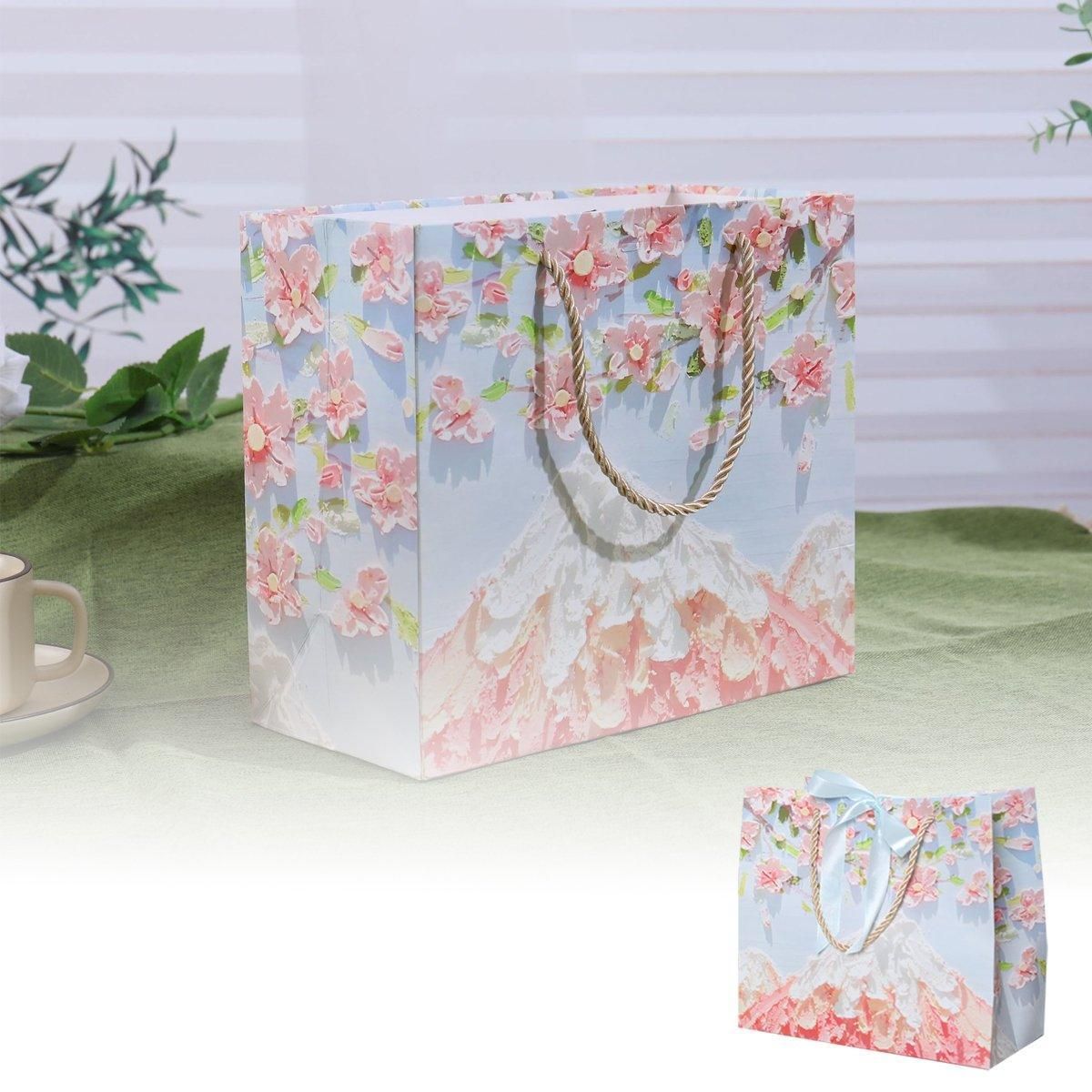 50PCS Cloud Mountain Petals Cream Wind Stereo Oil Painting Paper for Gift Wrapping - B
