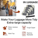 6PCS Compression Packing Cubes Expandable Luggage Storage Bag Travel Packing Bag - White