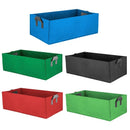 8pcs Felt Rectangular Planting Bags Vegetable Grow Bags Non-Woven Flower Pots - Blue 8pcs-60x30x20
