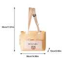 Portable Breathable Adjustable Crossbody Pet Carrier Bag Large Capacity for Pet - Beige