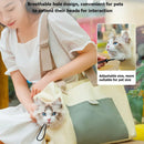 Portable Breathable Adjustable Crossbody Pet Carrier Bag Large Capacity for Pet - Beige