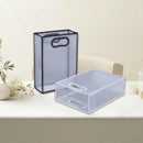25pcs Transparent PVC Handbag for Wedding Festival Candy Gift Packaging Bag - Black-26*18*8cm