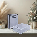 25pcs Transparent PVC Handbag for Wedding Festival Candy Gift Packaging Bag - Black-26*18*8cm