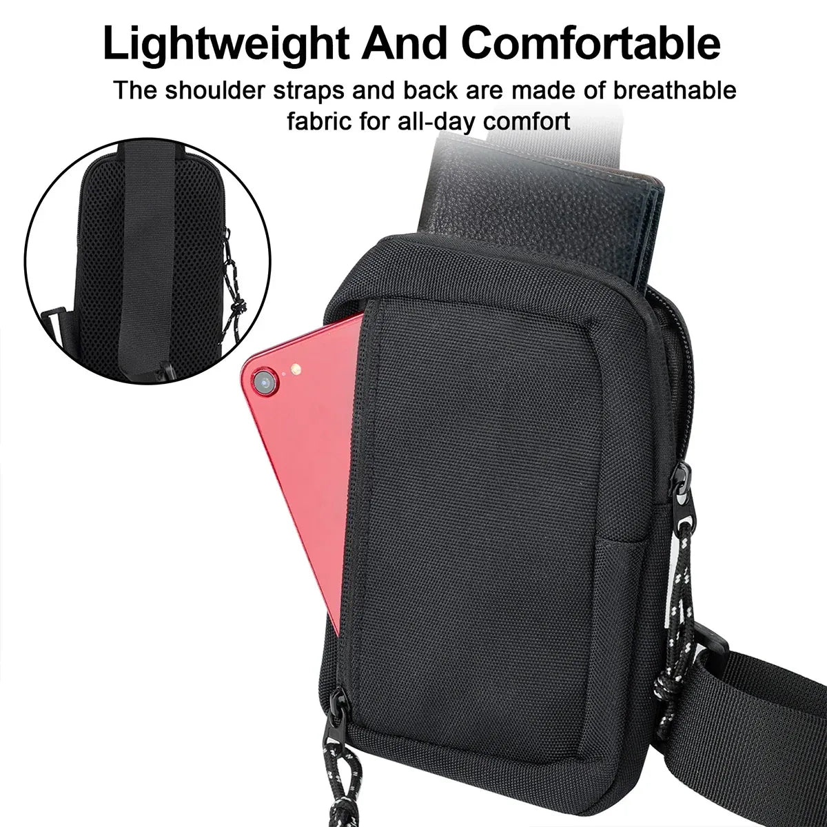 Mini Chest Bag Crossbody Bag Oxford Fabric Material Daily Casual Shopping Travel